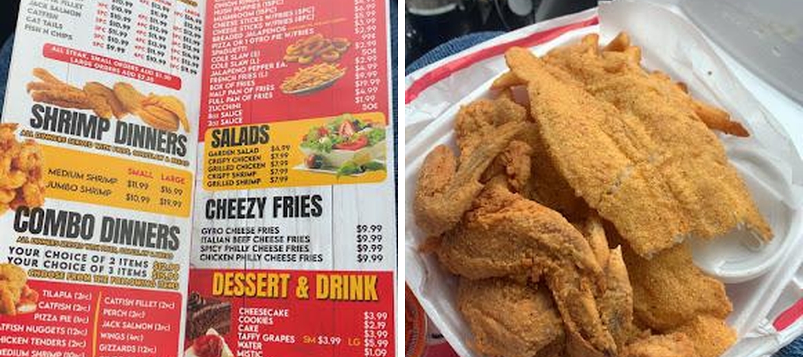 JJS Fish & Chicken Menu